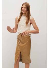 Jupe longue beige MANGO femme