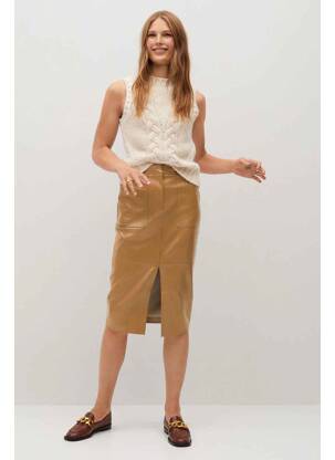 Jupe longue beige MANGO femme
