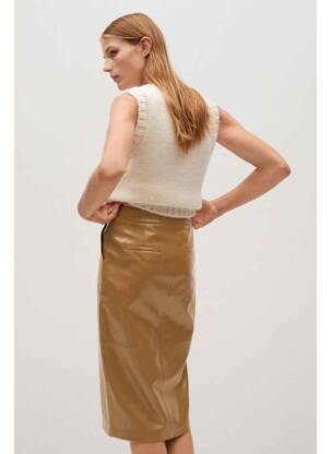 Jupe longue beige MANGO femme