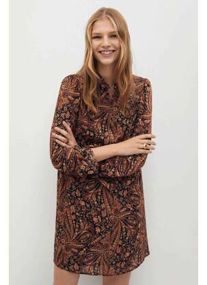 Robe courte marron MANGO femme