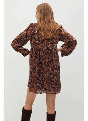Robe courte marron MANGO femme