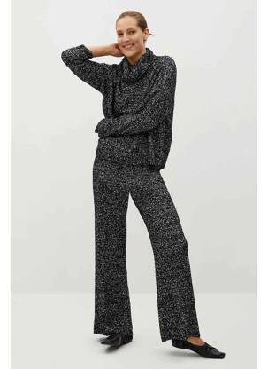 Pantalon droit noir MANGO femme
