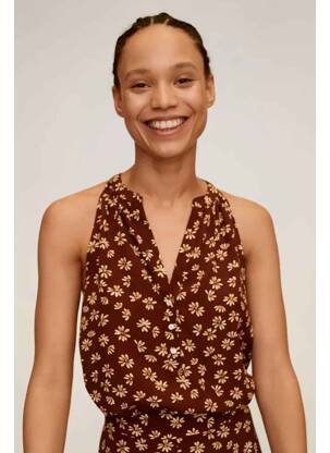 Chemisier marron MANGO femme