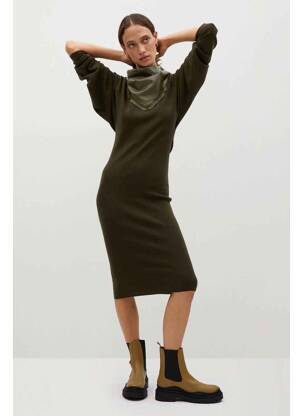 Robe mi-longue beige MANGO femme