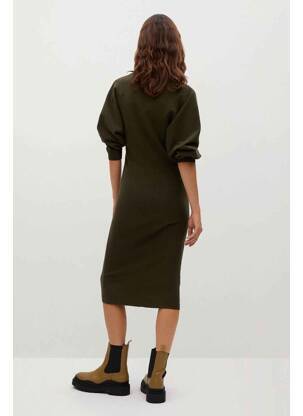 Robe mi-longue beige MANGO femme