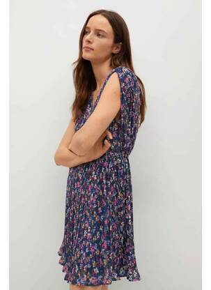 Robe mi-longue bleu MANGO femme