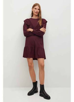 Robe mi-longue violet MANGO femme