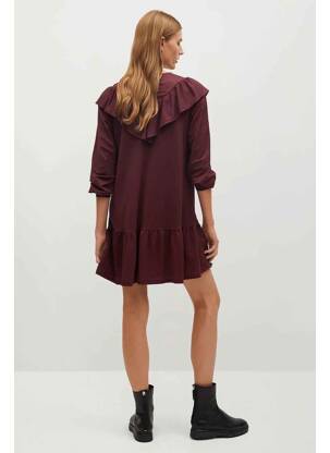 Robe mi-longue violet MANGO femme