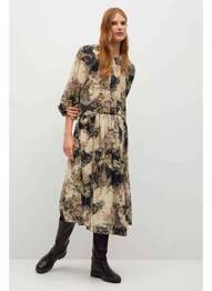 Robe longue blanc MANGO femme