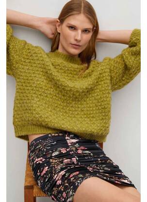 Jupe courte noir MANGO femme
