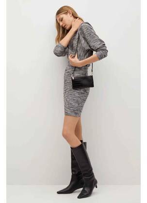 Robe mi-longue noir MANGO femme