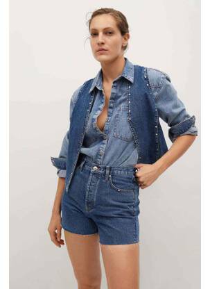 Short bleu MANGO femme