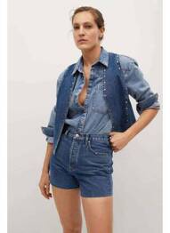 Short bleu MANGO femme