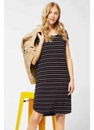 Robe mi-longue noir STREET ONE femme