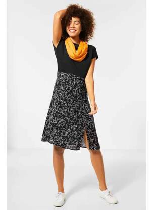 Robe mi-longue noir STREET ONE femme
