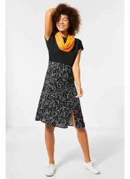 Robe mi-longue noir STREET ONE femme