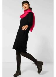 Robe mi-longue noir STREET ONE femme