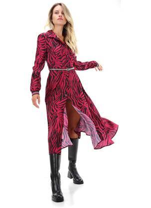 Robe mi-longue rose KOCCA femme