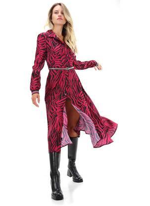 Robe mi-longue rose KOCCA pour femme