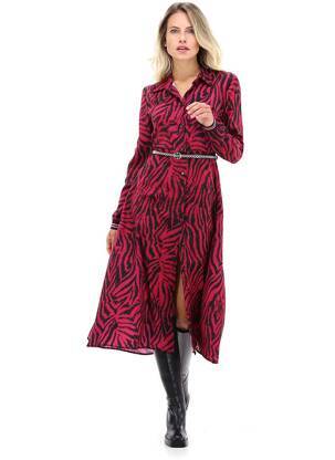 Robe mi-longue rose KOCCA femme
