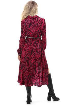 Robe mi-longue rose KOCCA femme