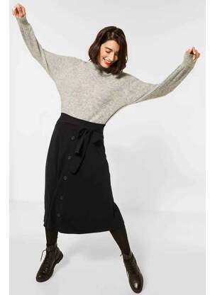 Jupe mi-longue noir STREET ONE femme