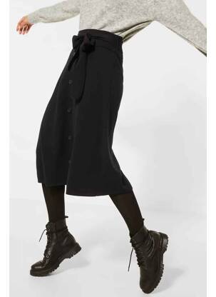 Jupe mi-longue noir STREET ONE femme