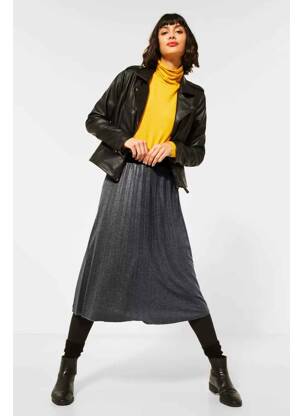 Jupe mi-longue gris STREET ONE femme
