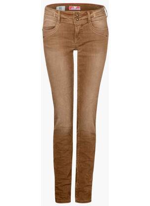 Jeans coupe slim beige STREET ONE pour femme