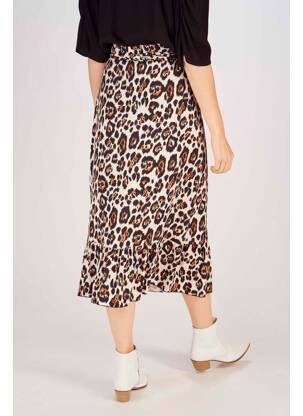 Jupe mi-longue marron ASTRID BLACK LABEL femme