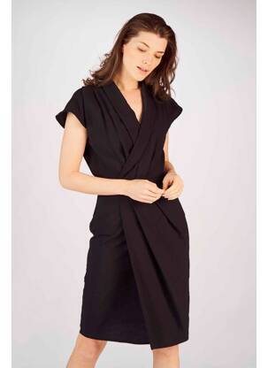 Robe mi-longue noir ASTRID BLACK LABEL pour femme