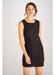 Robe mi-longue noir ASTRID BLACK LABEL femme