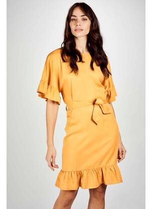 Robe mi-longue orange ASTRID BLACK LABEL pour femme