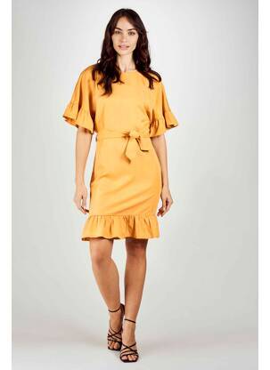Robe mi-longue orange ASTRID BLACK LABEL femme