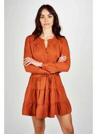 Robe courte marron ASTRID BLACK LABEL femme