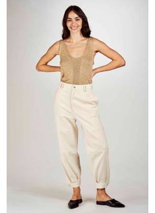 Pantalon droit beige ASTRID BLACK LABEL femme