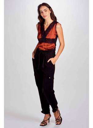 Pantalon cargo noir ASTRID BLACK LABEL femme
