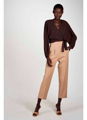 Pantalon 7/8 beige ASTRID BLACK LABEL femme