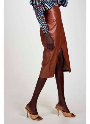 Jupe longue marron ASTRID BLACK LABEL femme