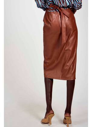 Jupe longue marron ASTRID BLACK LABEL femme