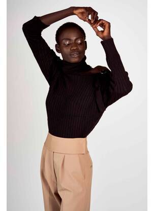 Pull col roulé noir ASTRID BLACK LABEL femme