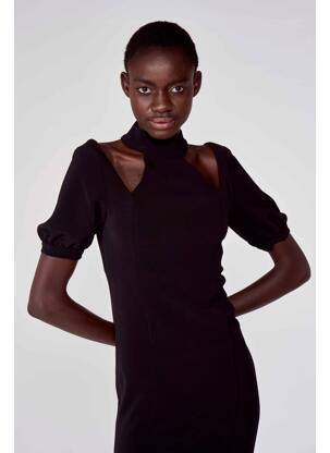Robe mi-longue noir ASTRID BLACK LABEL femme