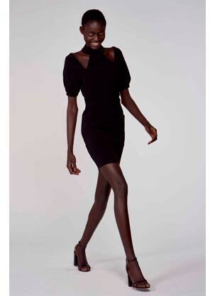 Robe mi-longue noir ASTRID BLACK LABEL femme