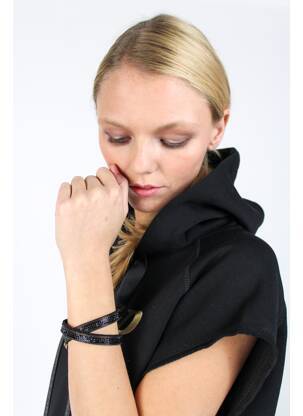 Bracelet noir ASTRID BLACK LABEL pour femme