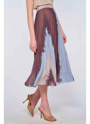 Jupe mi-longue bleu AMELIE & AMELIE femme