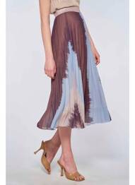 Jupe mi-longue bleu AMELIE & AMELIE femme