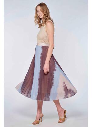 Jupe mi-longue bleu AMELIE & AMELIE femme