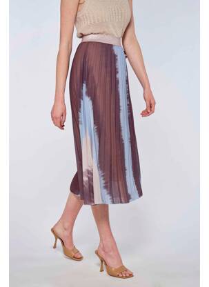 Jupe mi-longue bleu AMELIE & AMELIE femme