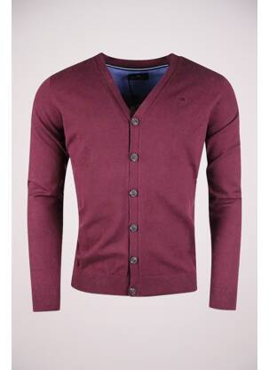Gilet manches longues rouge BRUCE & BUTLER  homme