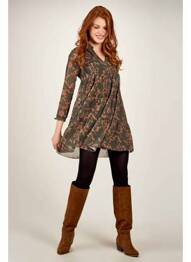 Robe mi-longue vert ZABAIONE femme